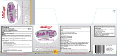 Medique Back (Medique Back Pain Relief 07480 Rev 7 22 22 Label)